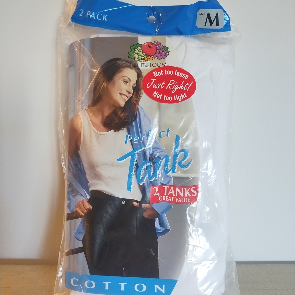 Fruit of the Loom Women's White Tank Top 2-Pack